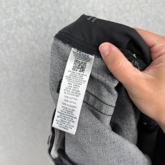 Frame Womens Le Slouch Utility Carpenter Double Front Jeans Size 26 Blackwater - Picture 10 of 16